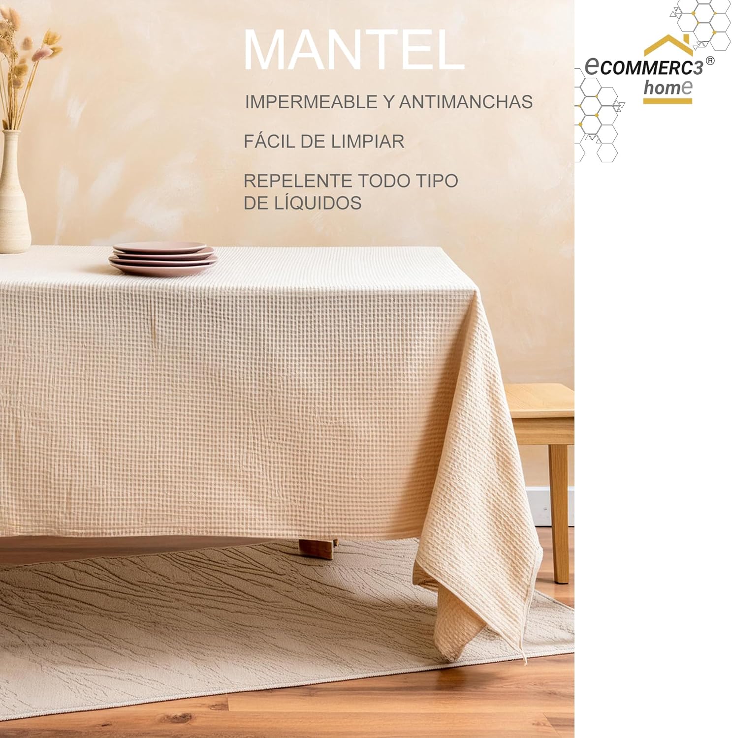 Nappe en toile cirée - Garden Fleurs - 140x140 cm - anti-taches, imperméable