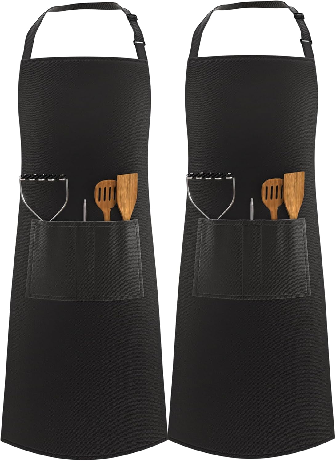 LEFUNDA - tablier cuisine 3 poches, réglable, étanche, longues lanières