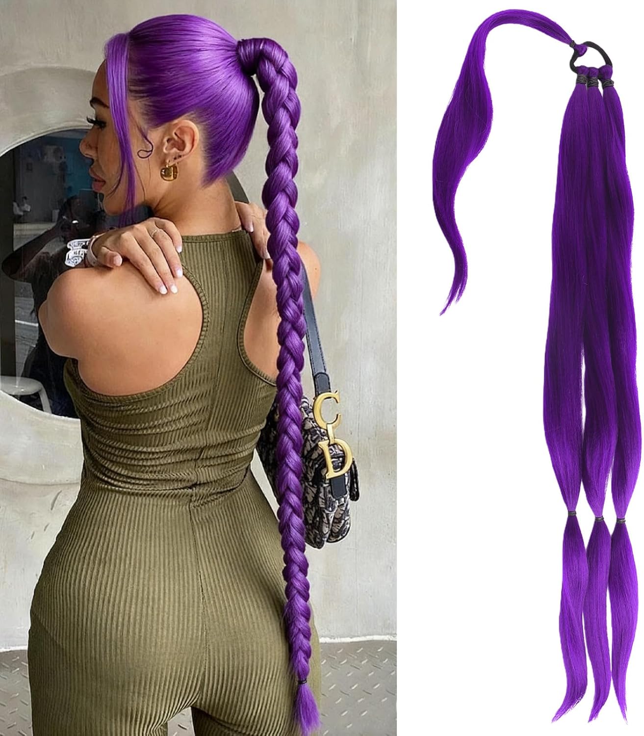 Extensions de cheveux violets - 28