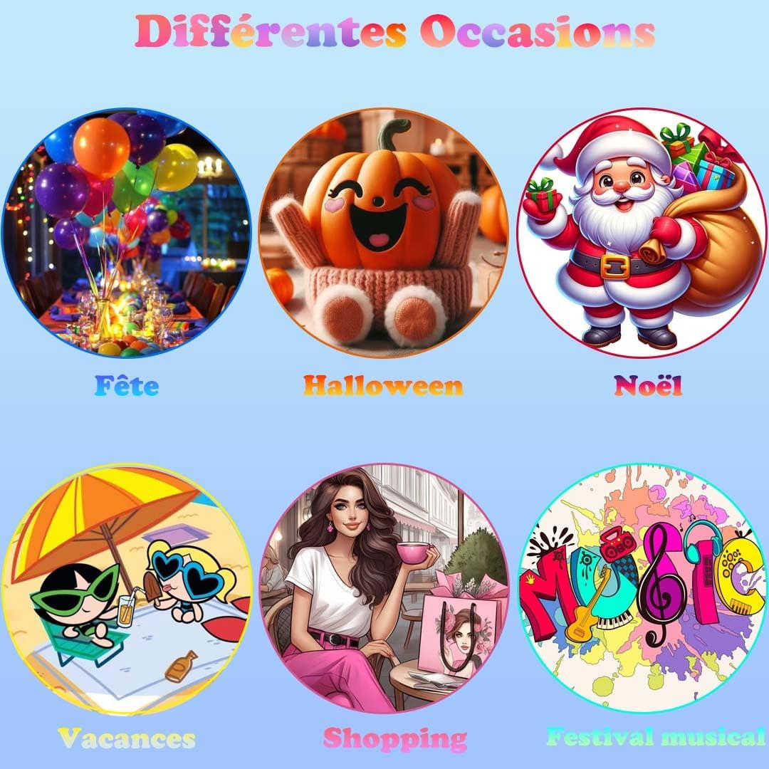 Extensions de cheveux - mèches colorées à clipser, 12 pcs, blanc