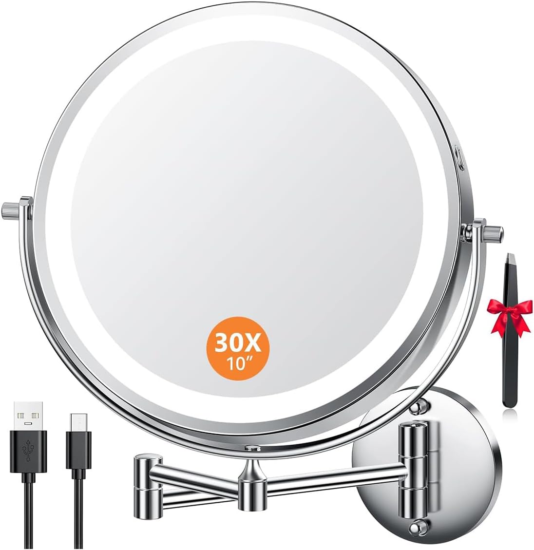 Auxmir - miroir grossissant mural série 10