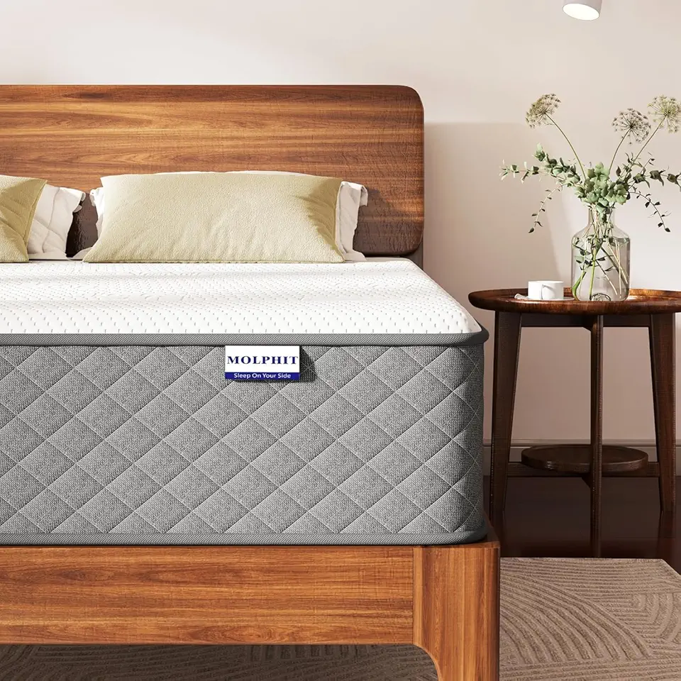 Matelas hybride 140x190 cm, mémoire de forme, soutien ferme, Oeko-TEX