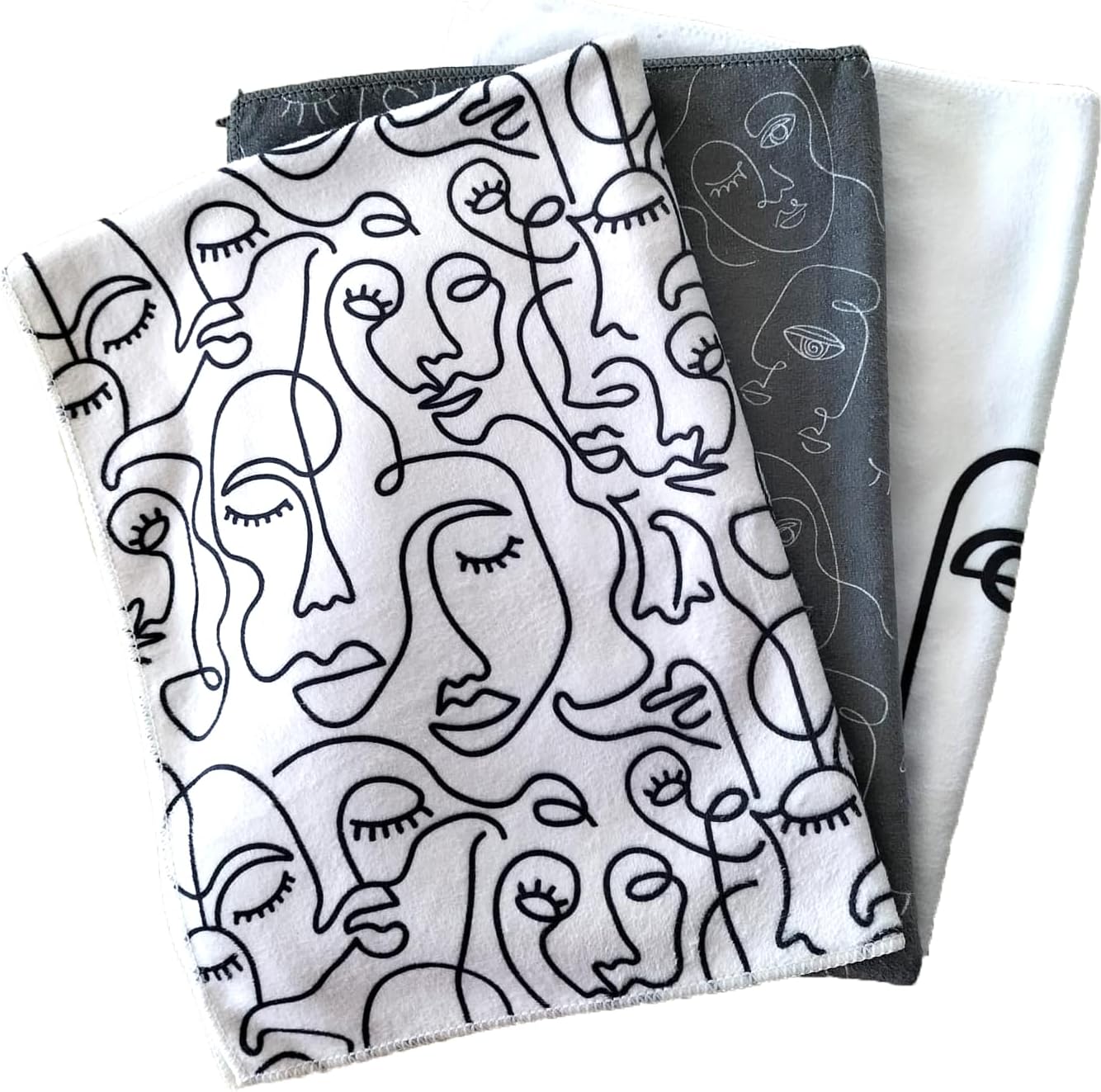 MYBO - Torchongenio - lot de 3 torchons motifs feuilles - ultra-absorbants sans traces