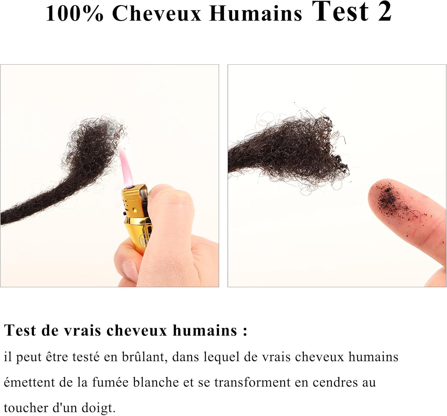 Extension cheveux naturel afro - 16 pouces, 1 paquet, noir naturel