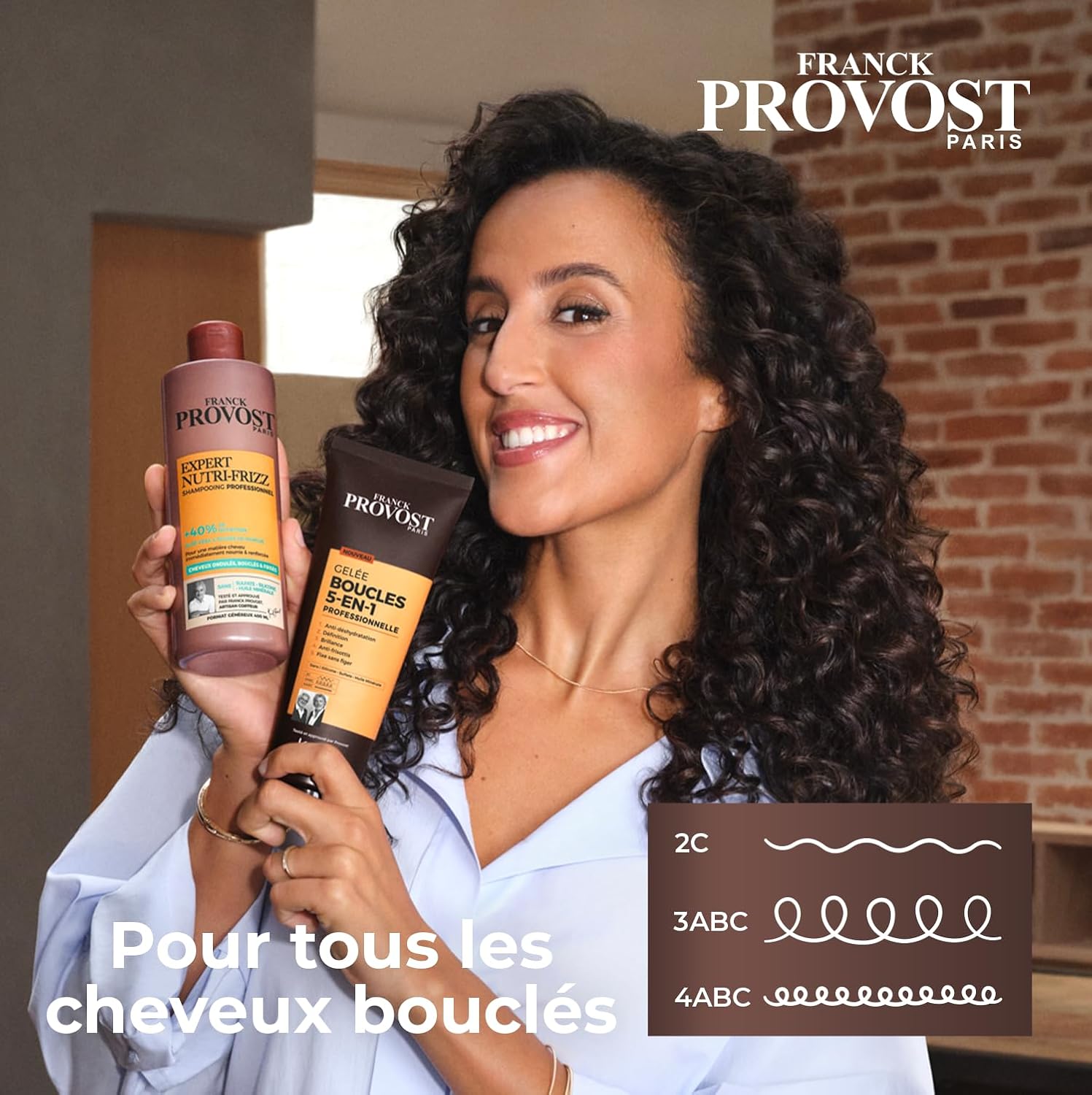 Franck Provost - Gelée Boucles 5-en-1 - 250ml - sans silicone, hydratante, définition 24h