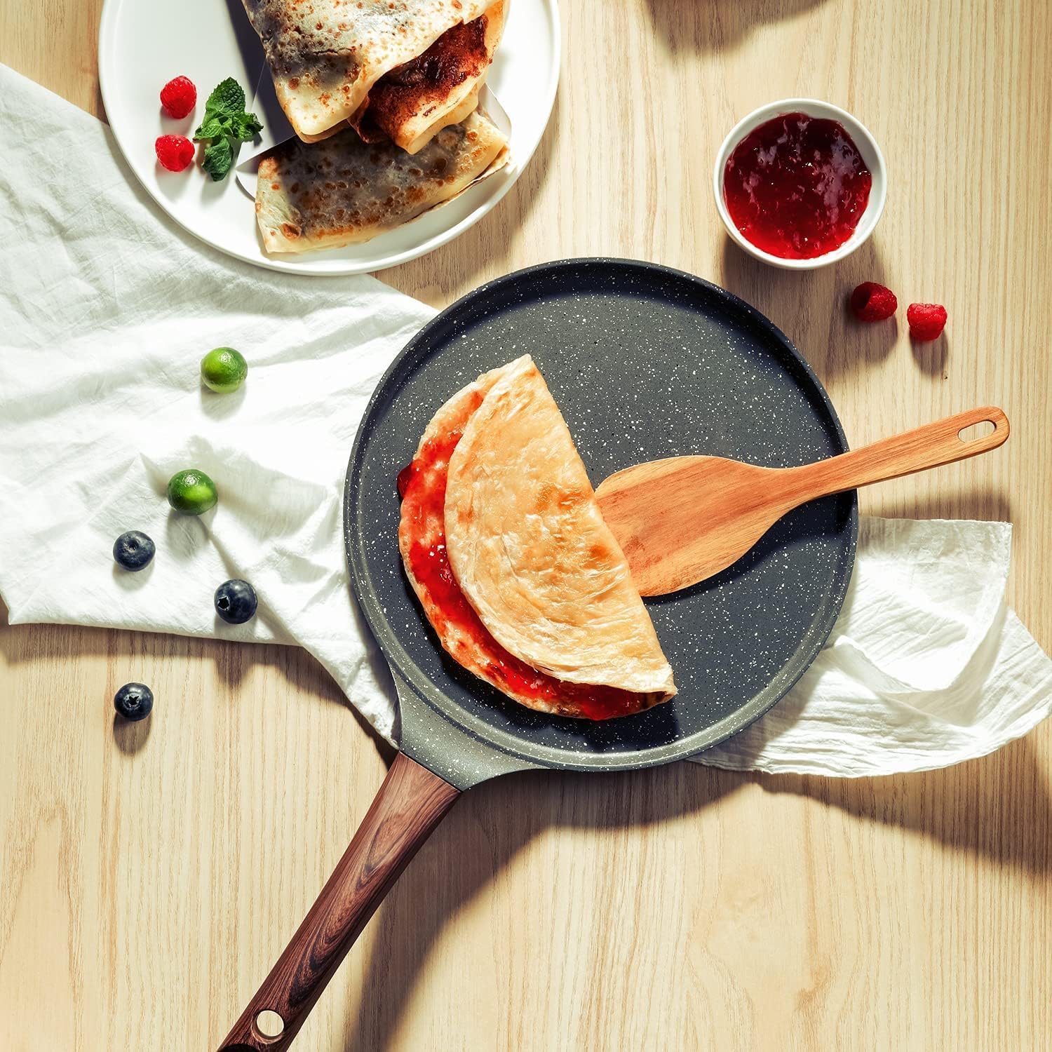 SENSARTE - poêle à crêpes - 26 cm - revêtement granit induction