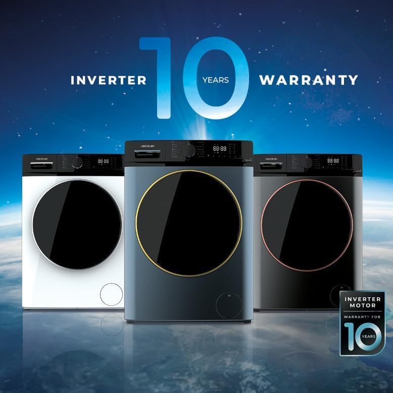 Cecotec - Bolero DressCode 10610 - 10kg, 1400rpm, inverter, anti-bactérien, 15 programmes, 10610