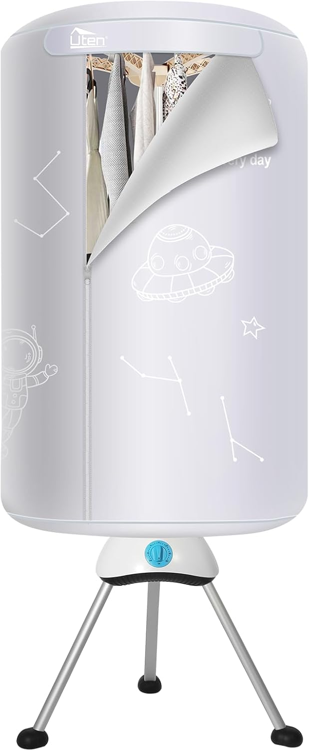 Sèche-linge électrique - 140cm - 1000W, minuterie, 2 couches