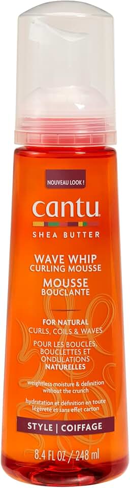 Cantu - Mousse Coiffante Wave Whip - 248 ml - Beurre de Karité, cheveux naturels