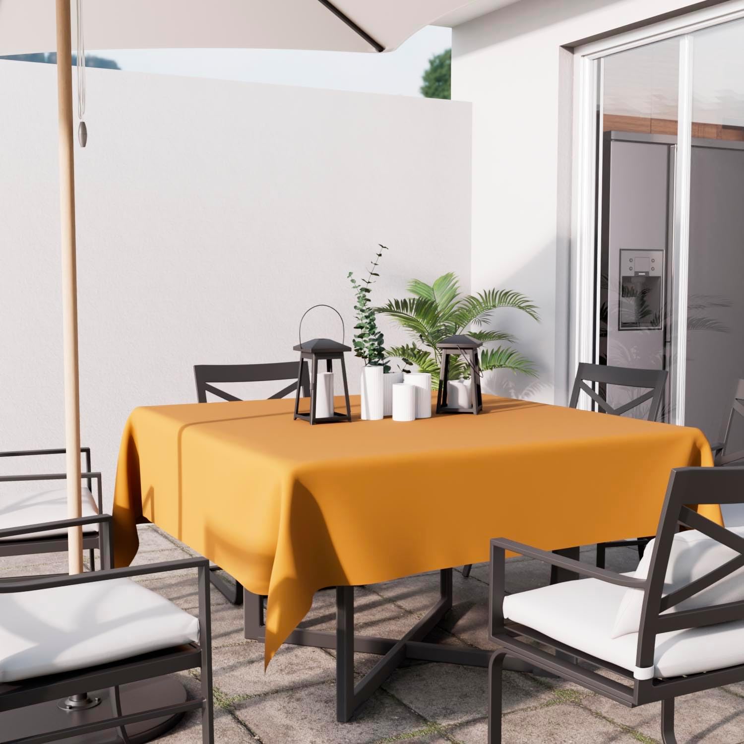 Soleil d'Ocre - Nappe Alix - 180x180 cm - polyester, anti-taches