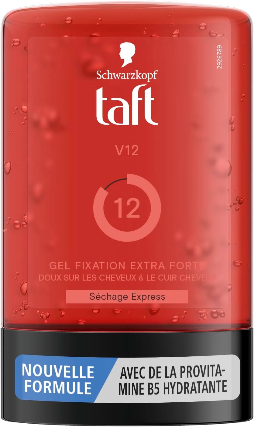 Schwarzkopf - Taft V12 - gel coiffant 250ml - fixation forte, séchage rapide