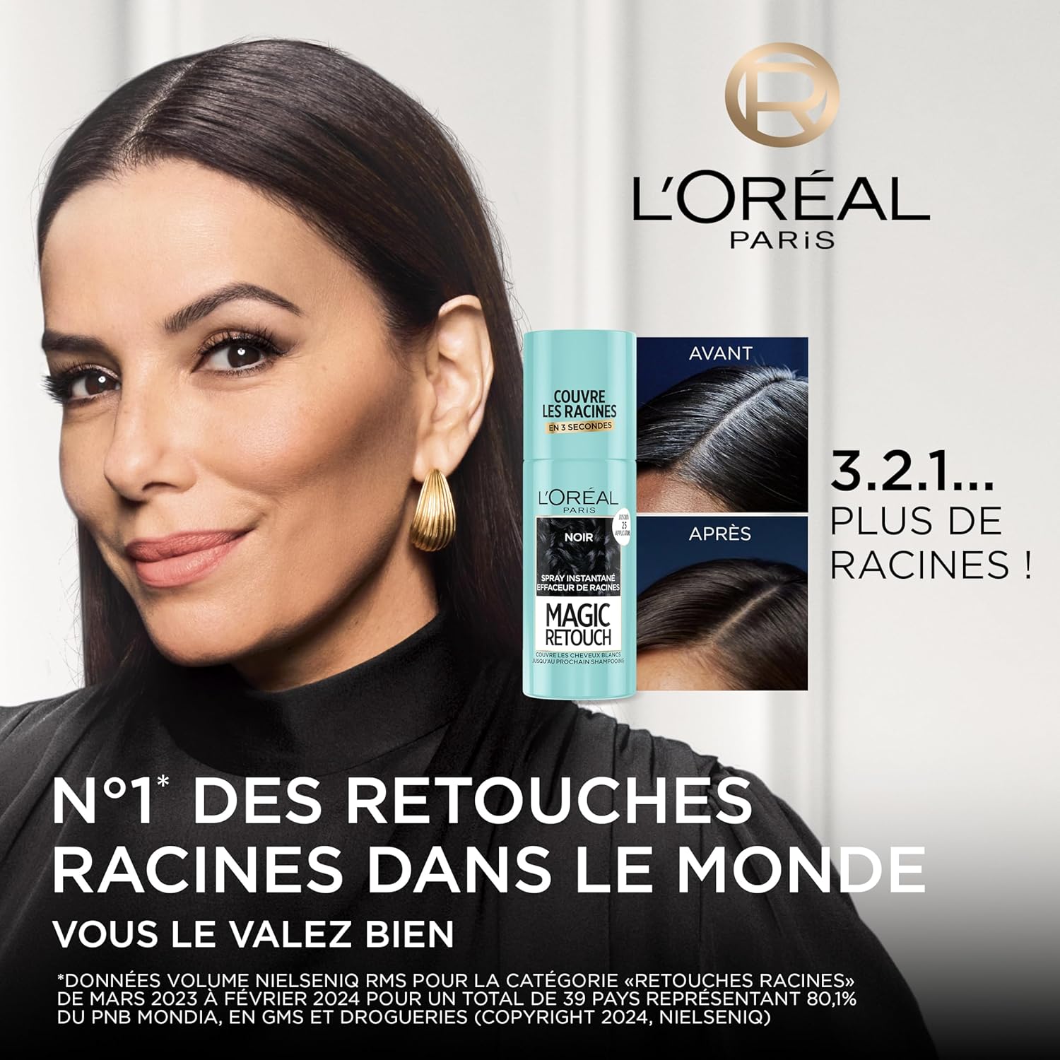 L’Oréal Paris - Magic Retouch - 75ml - Spray racines châtain foncé, correcteur cheveux blancs