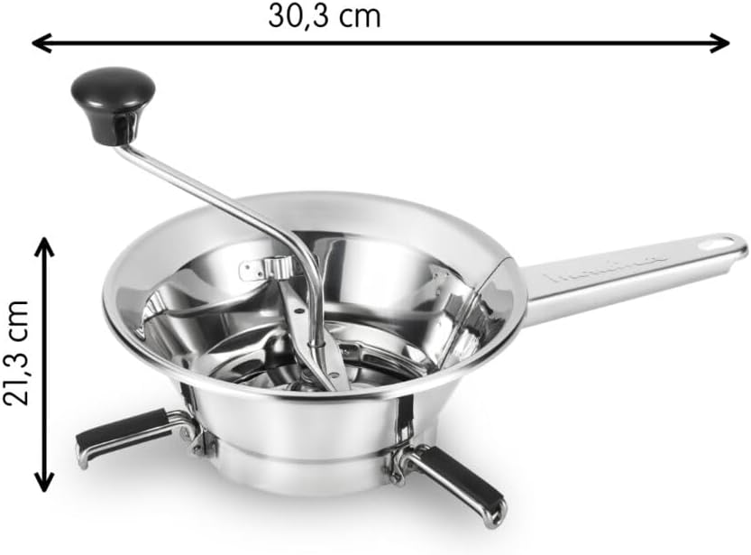 Moulinex - moulin à légumes manuel inox - petit modèle, purées, lave-vaisselle, fabrication française - A40106