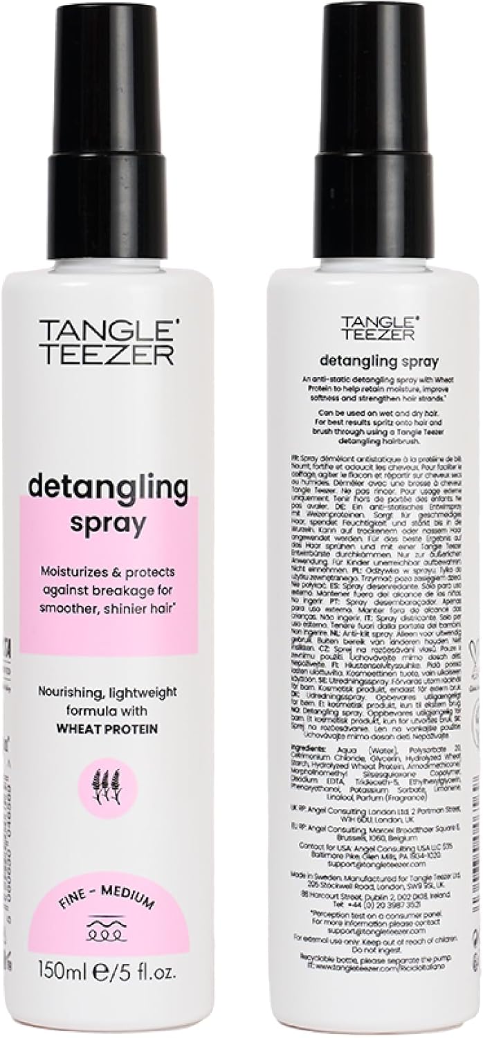 Tangle Teezer - Spray Démêlant - format spray - hydrate, nourrit, végan, protéine de blé, spécial cheveux fins