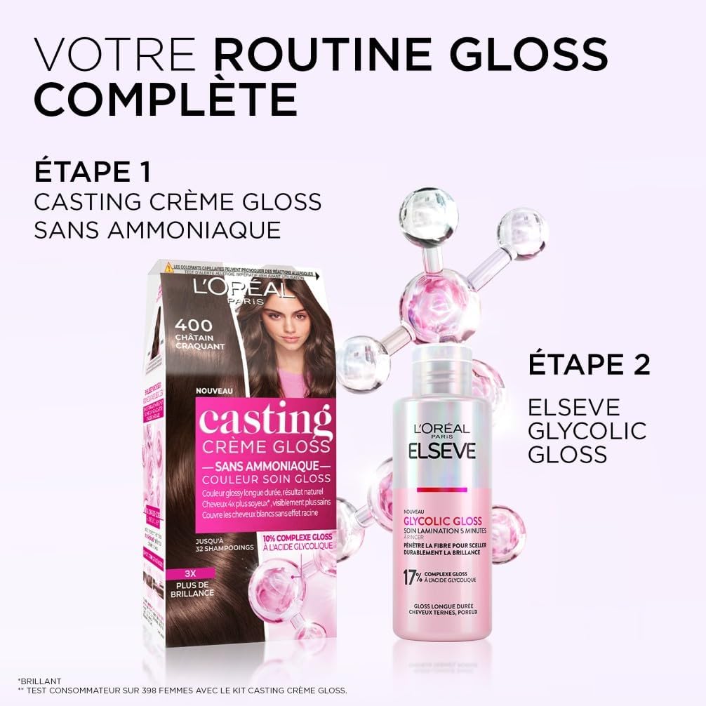 L'Oréal Paris - Casting Crème Gloss - noir bleuté, soin sans ammoniaque, semi-permanent, 2.1