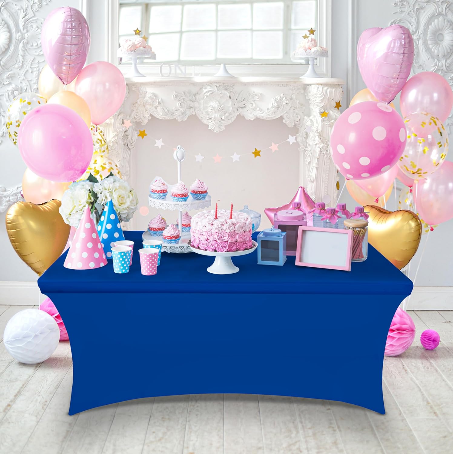 Utopia Kitchen - nappe extensible - 244 cm - polyester spandex, lavable, infroissable, lot de 2