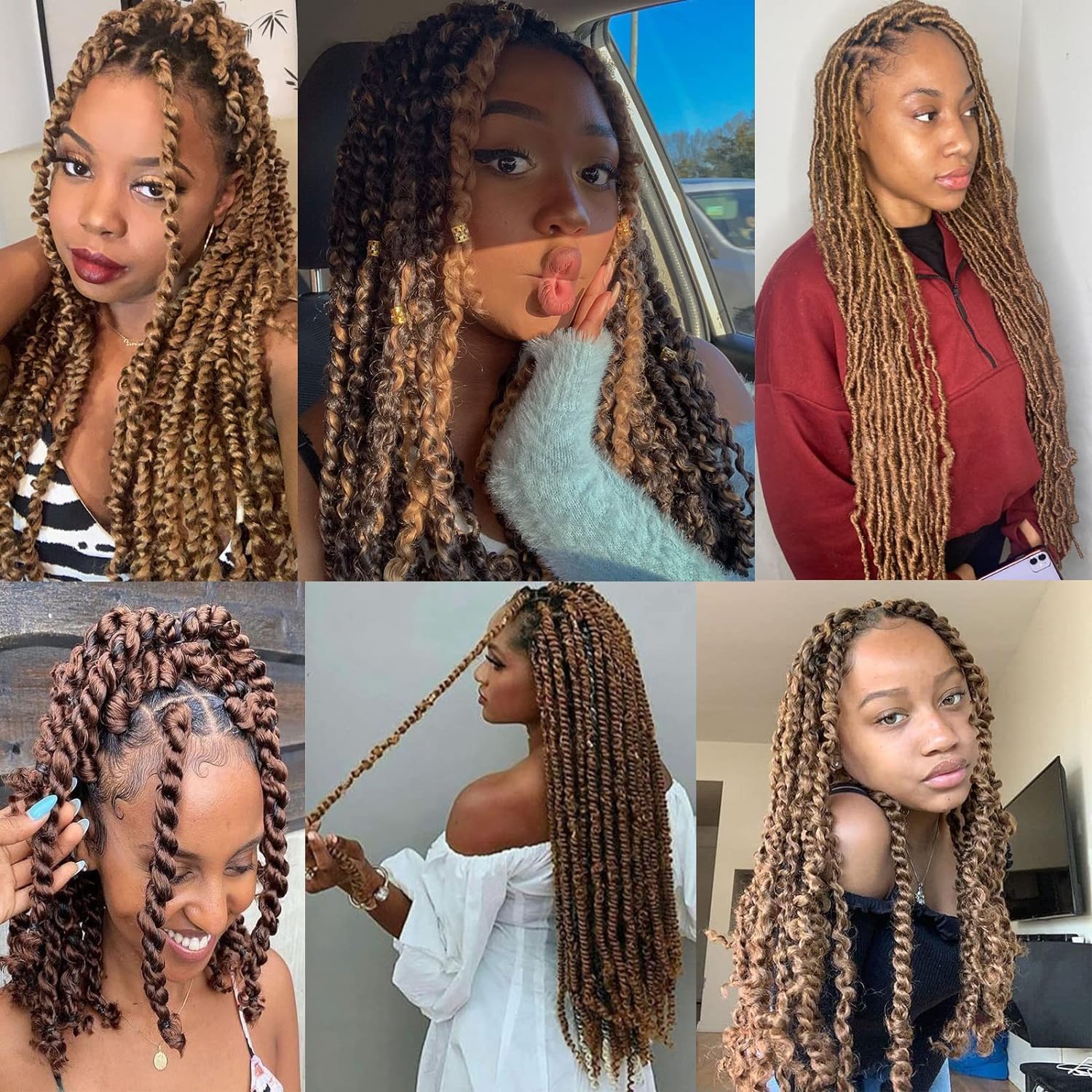 Xtrend - extensions afro pré-séparées 30,5 cm - lot de 3, souples, brunes