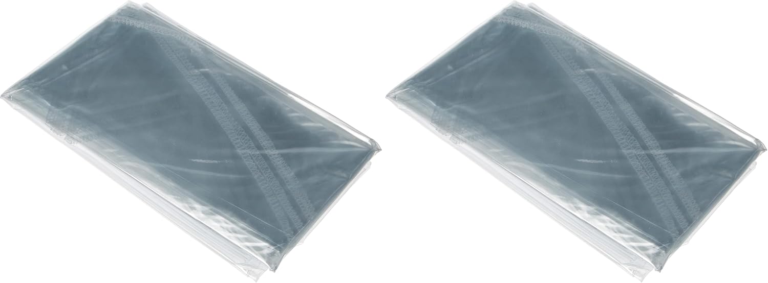 Soleil d'Ocre - Cristal, nappe ronde PVC 180cm, transparente 100 microns, lot de 2