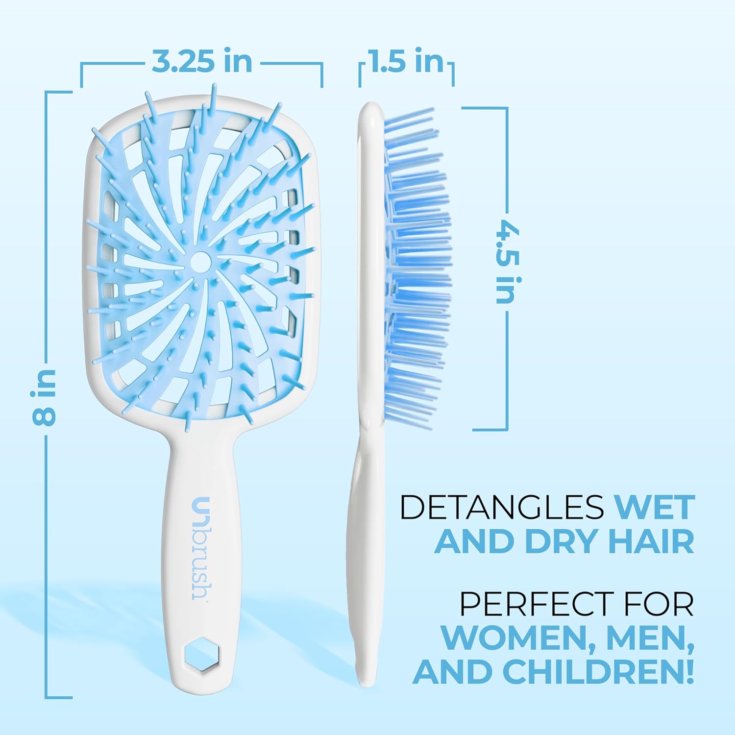 FHI Heat - UNbrush Plus - ultra légère, ventilée, 84 poils UltraFlex, démêlage cheveux bouclés