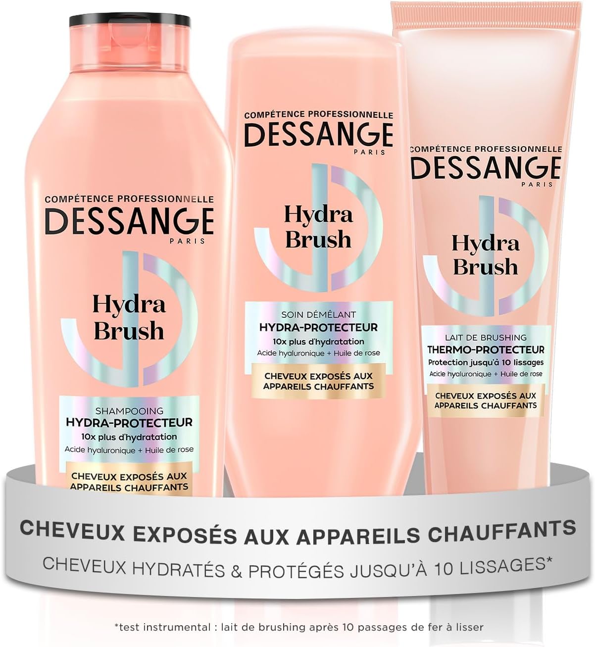 DESSANGE - Hydra-Protectrice Hydra Brush - 280/225/140ml - Hydrate, protège cheveux exposés appareils chauffants