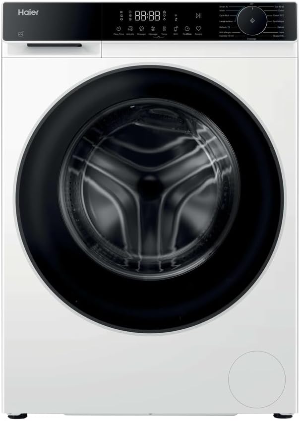 Haier - Lave-linge série HW130 - 85x60x62,1 cm - 13kg, 1400 trs, vapeur, silencieux, classe A - HW130-BP14357UFR