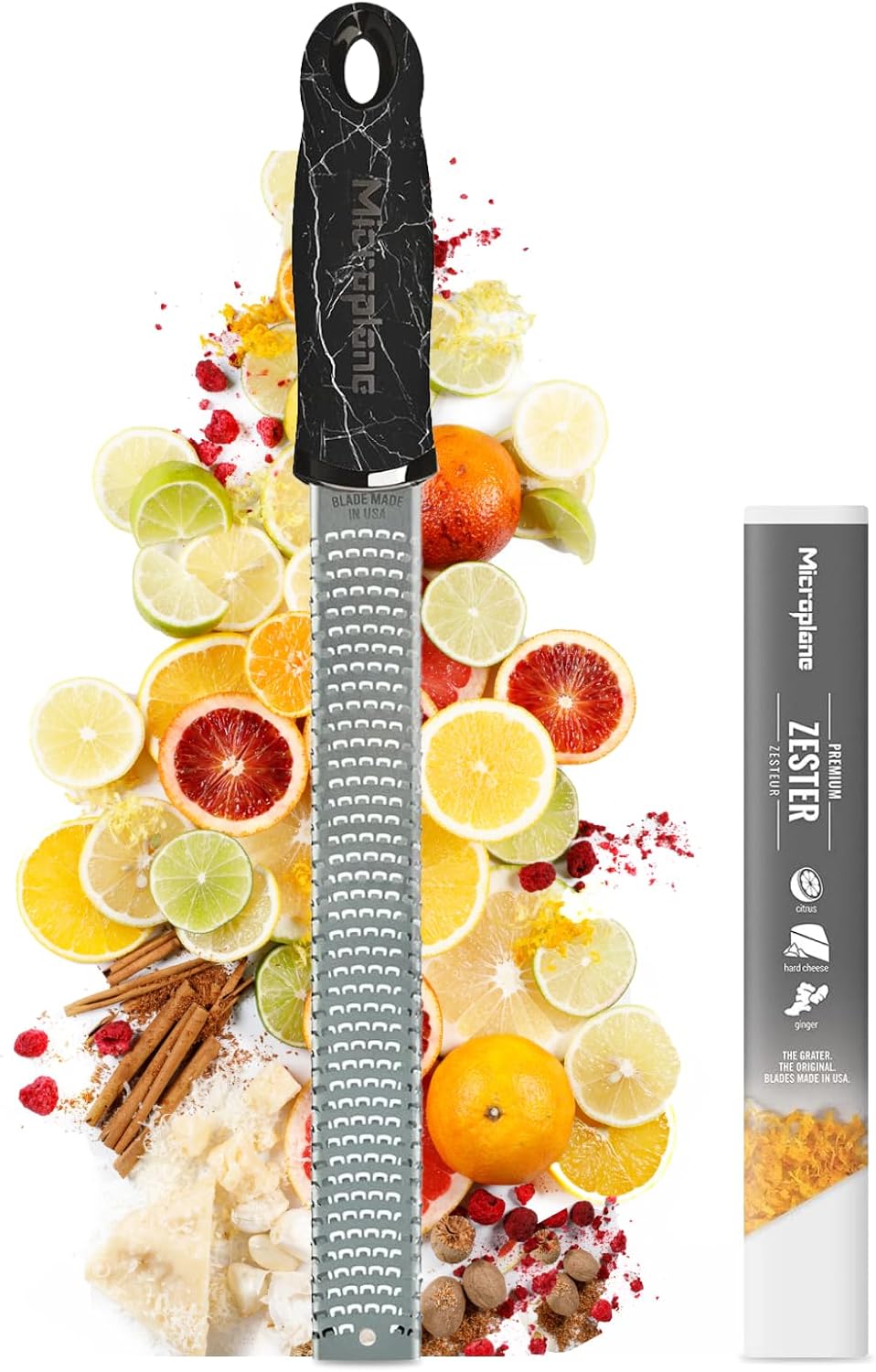 Microplane - Râpe Black Marble - 32 cm - Lame fine inox, made USA