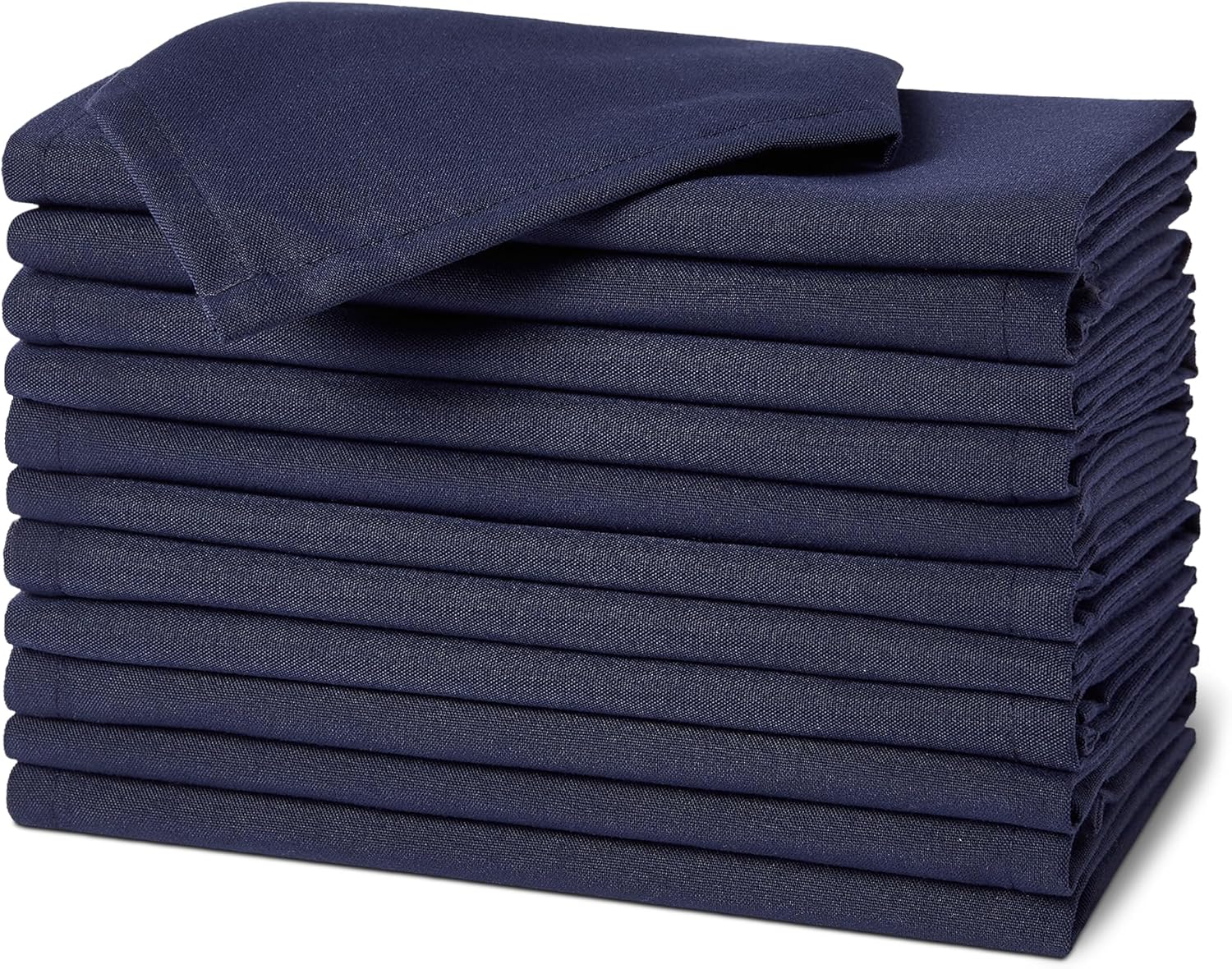 maxxidealz Basics - serviettes tissu - 43x43 cm - réutilisables, antitaches, infroissables, lot de 12, bleu