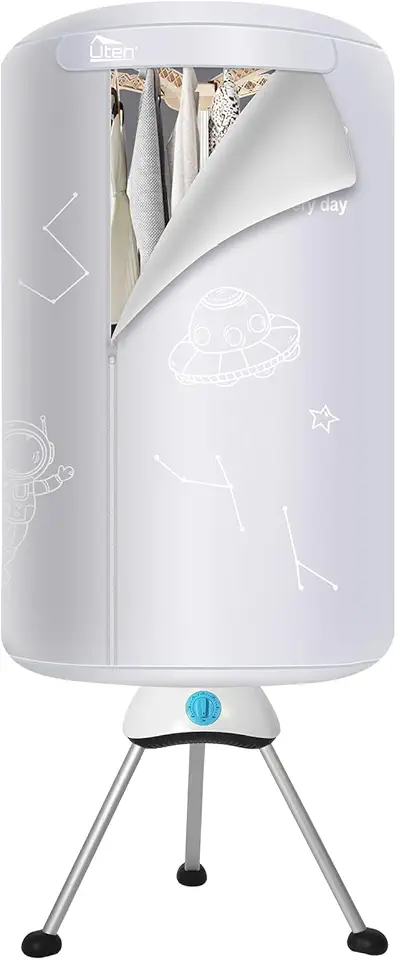 Sèche-linge électrique - 140cm - 1000W, minuterie, 2 couches