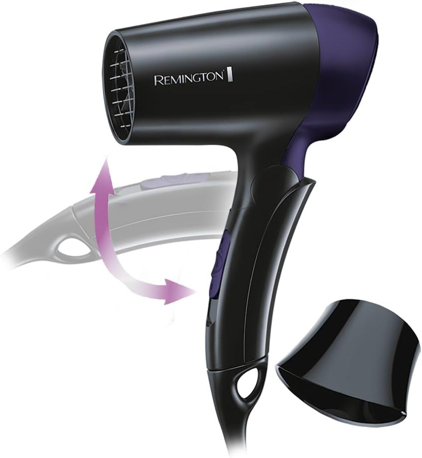 Remington - sèche-cheveux pliable ultra compact - 1400W, 2 vitesses, voltage universel - D2400