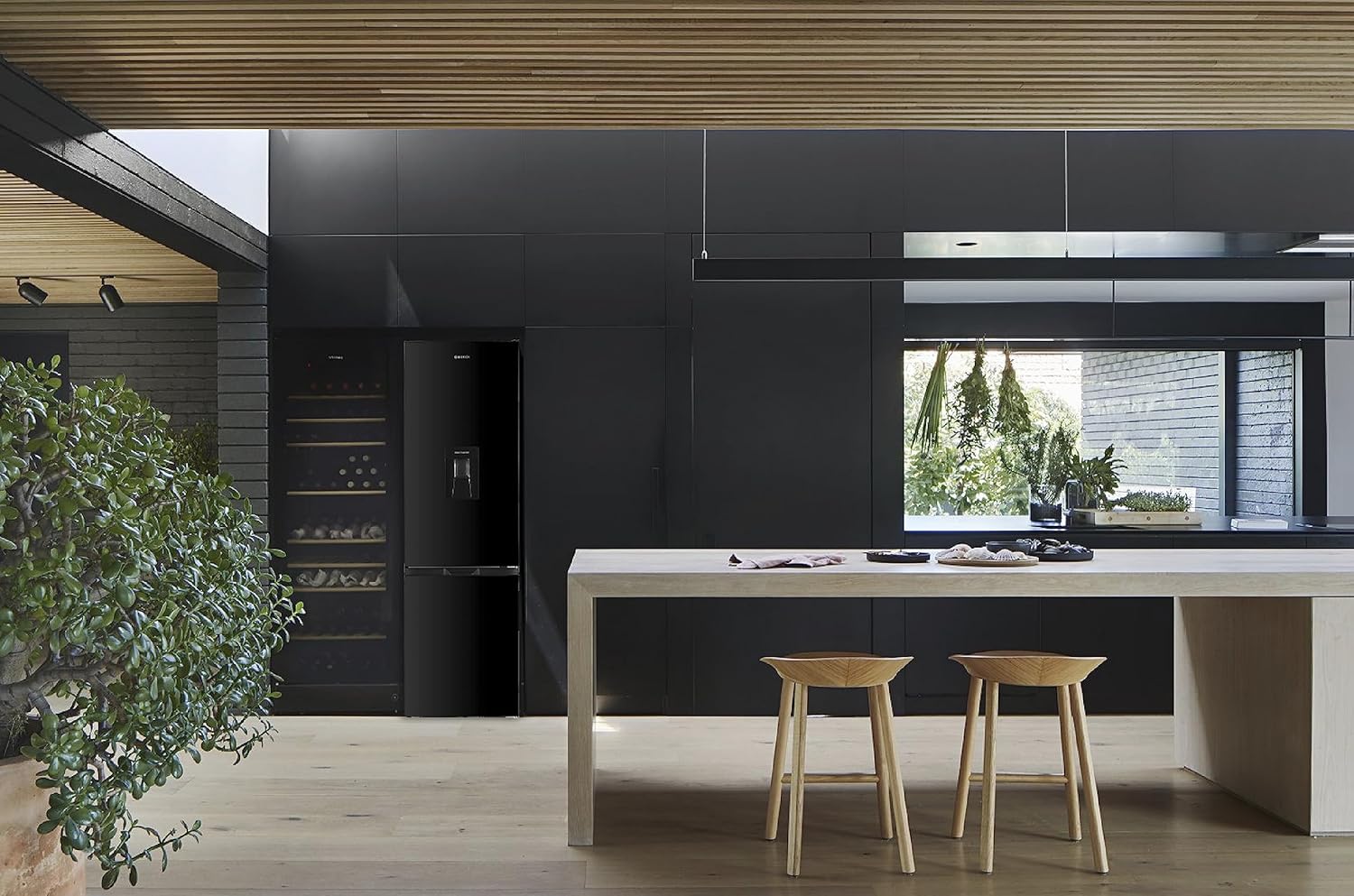 GEDTECH - réfrigérateur combiné 262L, congélateur bas, classe E, GCB262BL