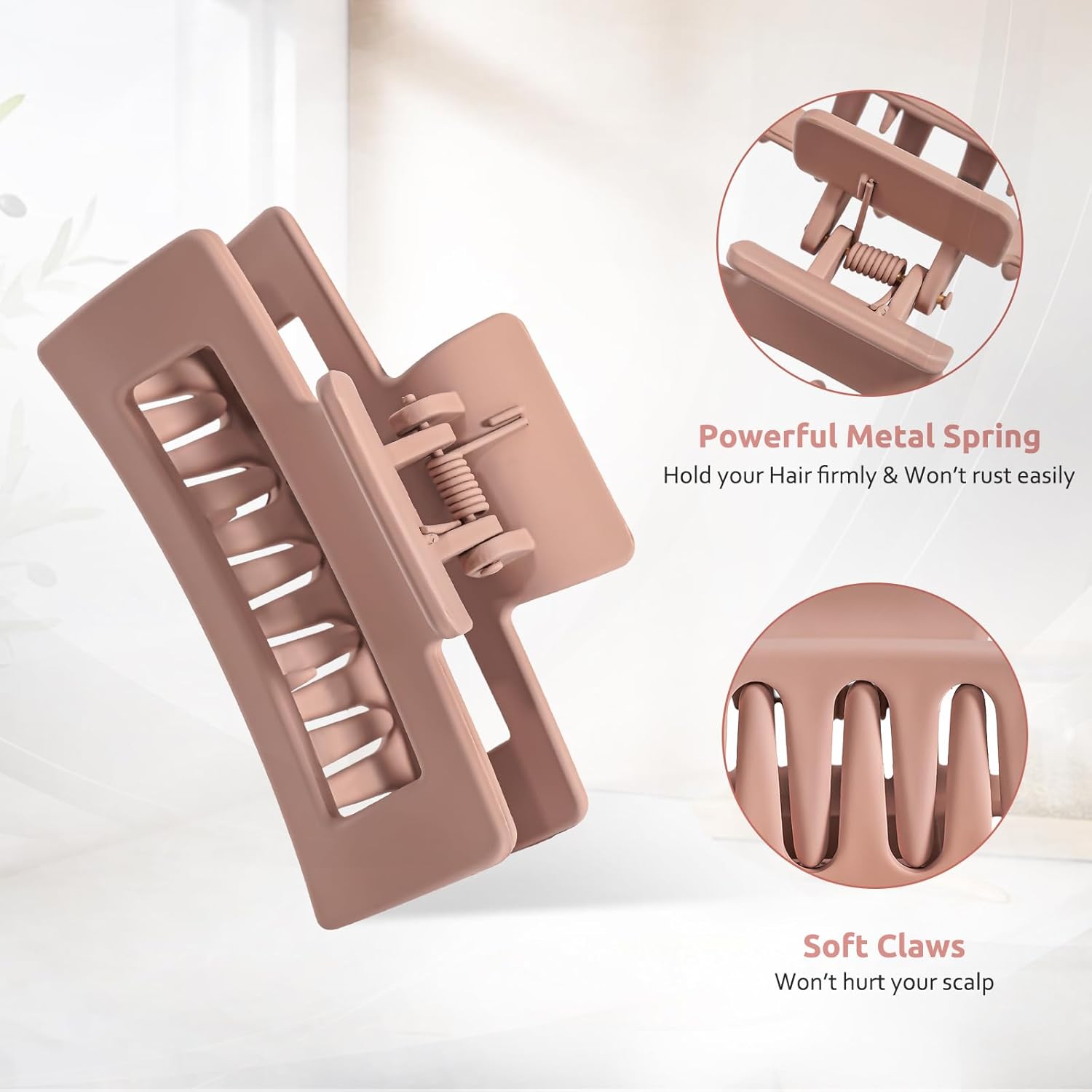 Lolalet - Pince à cheveux double dents - 8cm - Lot 10, épaisseurs variées, couleurs multiples