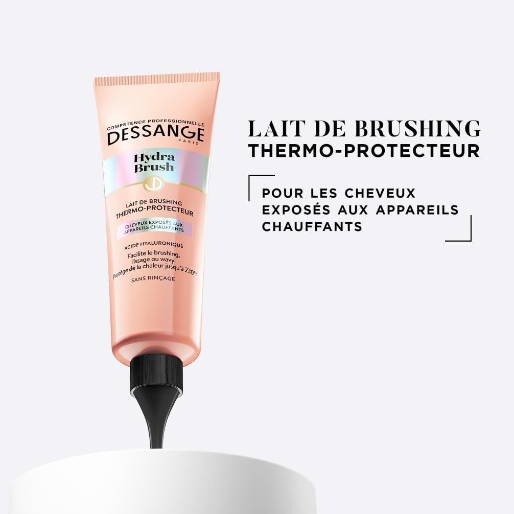DESSANGE - Coffret Hydra-Brush - shampoing, lait thermoprotecteur, sérum anti-frizz, acide hyaluronique