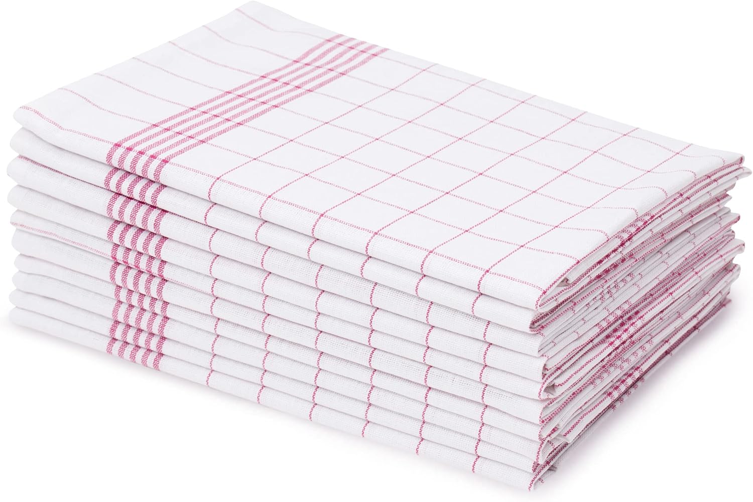 Amago - torchons (lot de 10), 50x70cm - rouge, coton absorbant