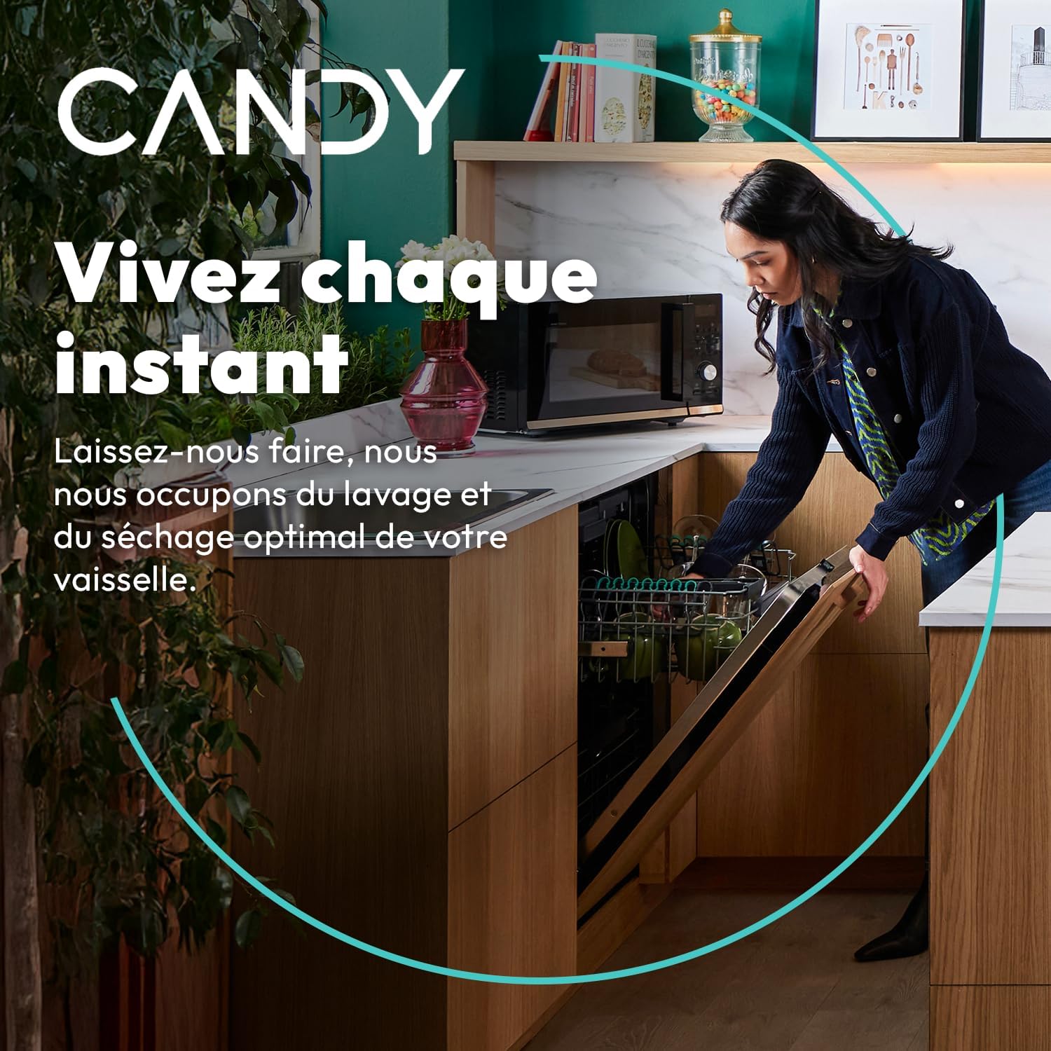 Candy - lave-vaisselle série Maxi Cuve - 60x82 cm - 14 couverts, classe C, ouverture auto, contrôle à distance - CF 4C6F