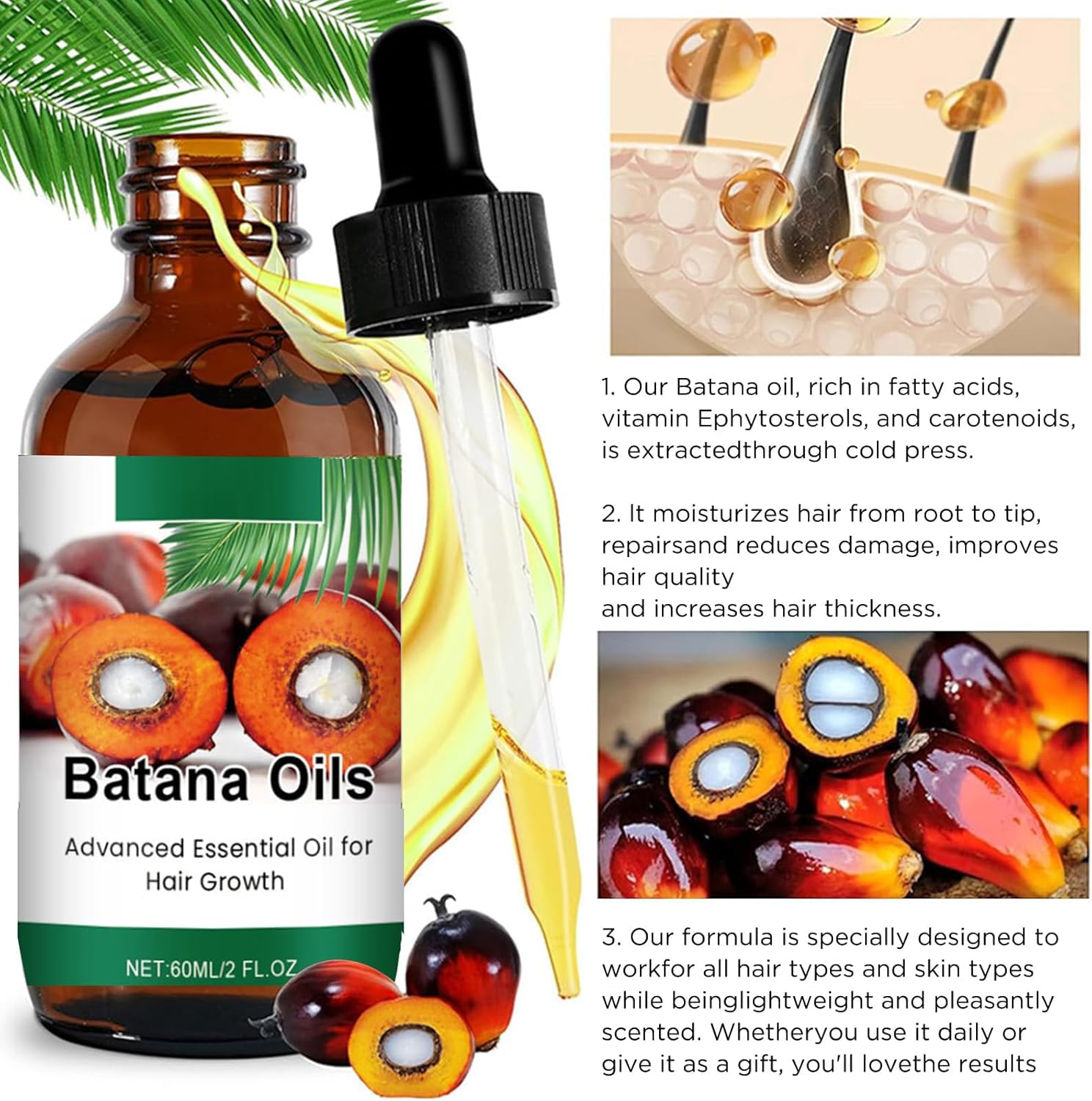 Huile capillaire - traitement croissance cheveux - soin nourrissant