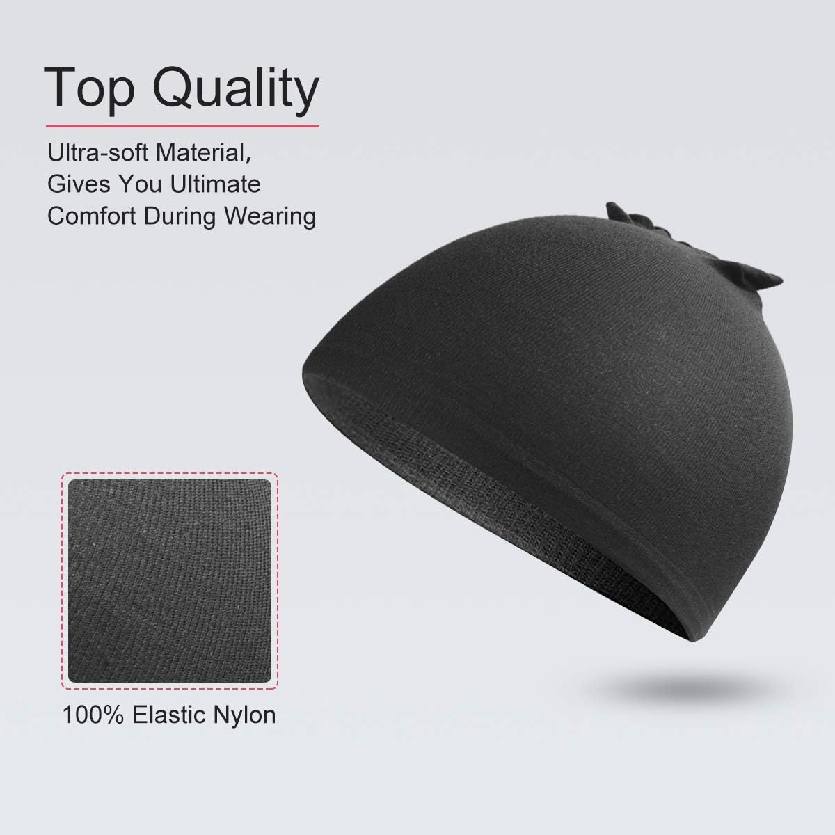 URAQT - bonnet perruque nylon - 4pcs - unisexe, nude & noir, filets pour perruque