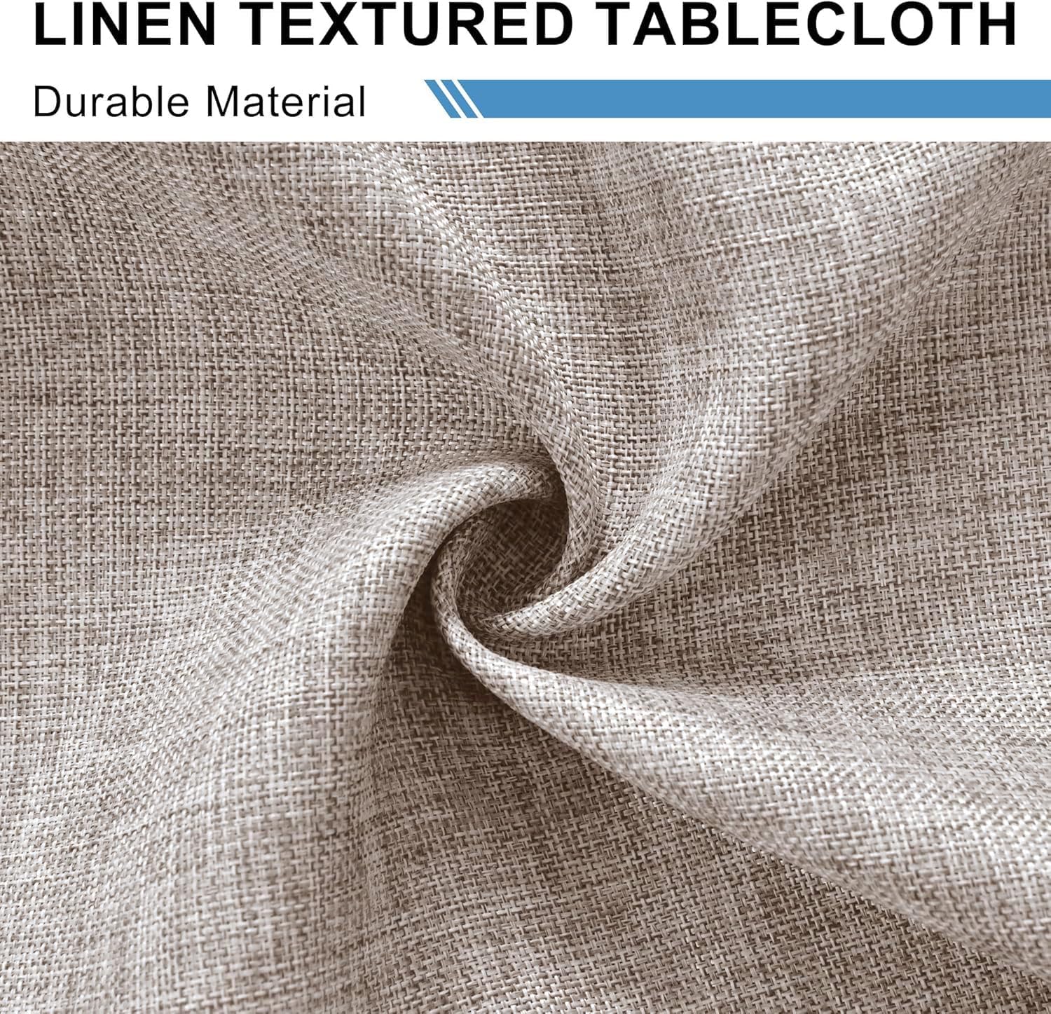 DWCN - nappe imperméable effet lin 135x200cm, anti-tache, lavable