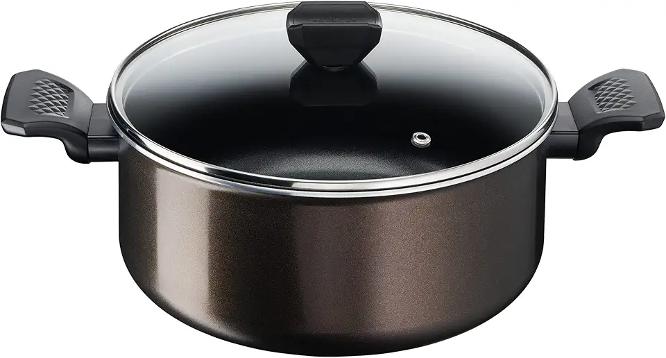 Tefal - Easy Cook & Clean - 24 cm - Faitout 4,7 L, verre, antiadhésif, B5544602