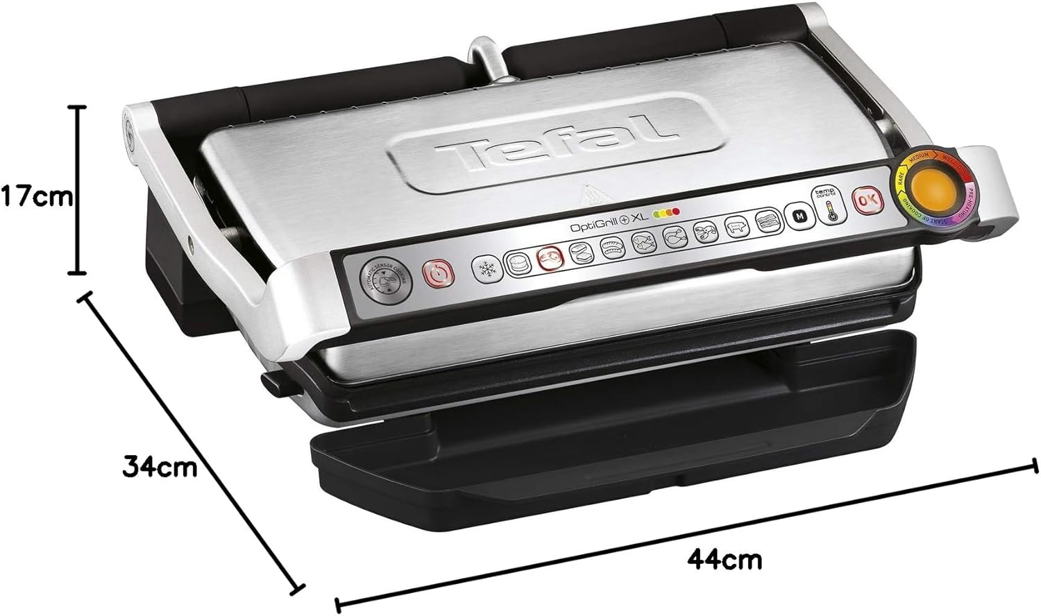 Tefal - Optigrill & Bake XL - XL 8 pers. - 9 programmes, four, GC724D12