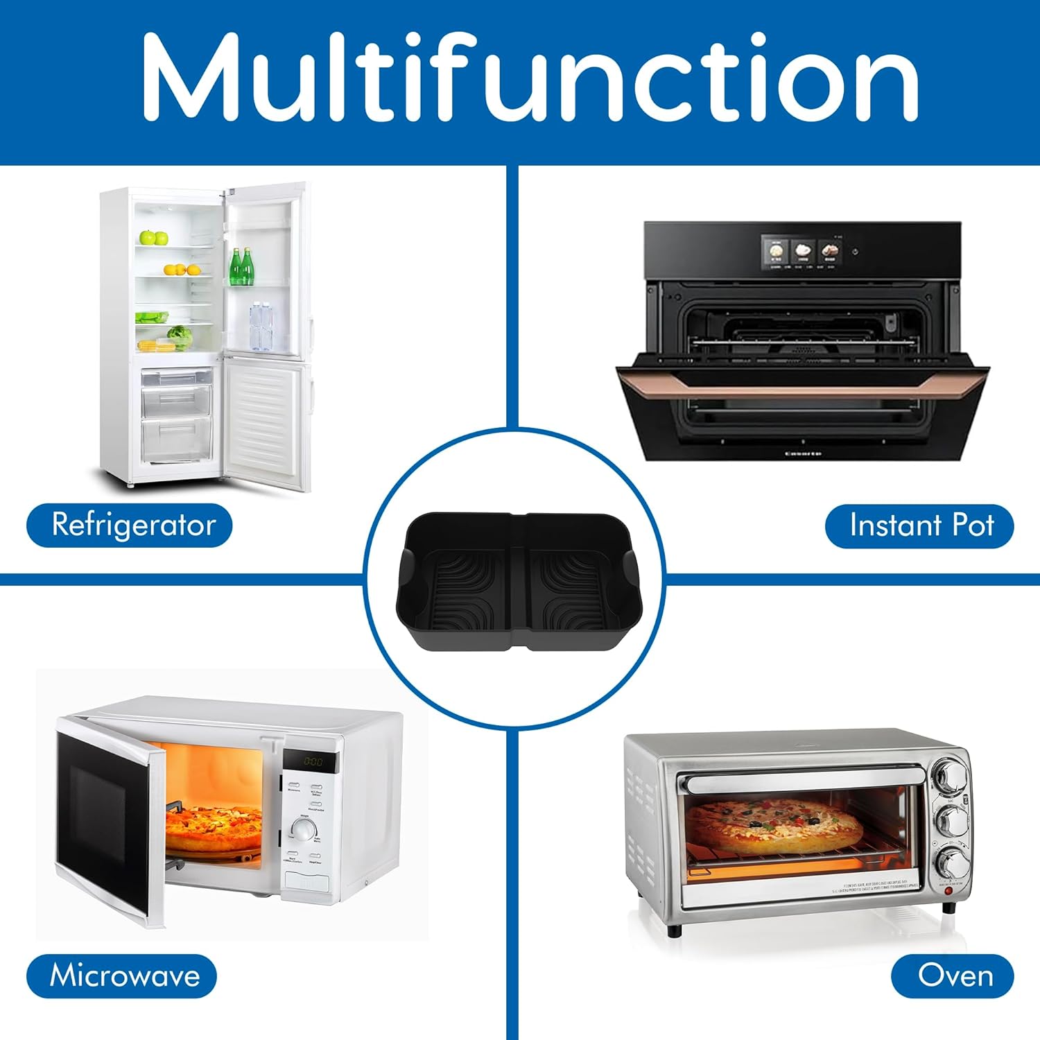 Moule silicone - pour friteuse à air - 10,4L, 10L - compatible Ninja/COSORI - AF500EU