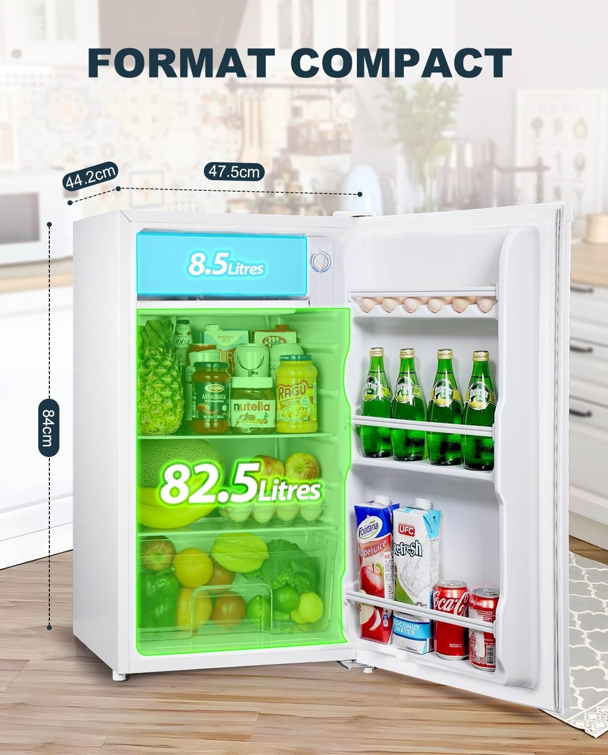 Upstreman - BR321 - 91L, silencieux, porte réversible, thermostat réglable