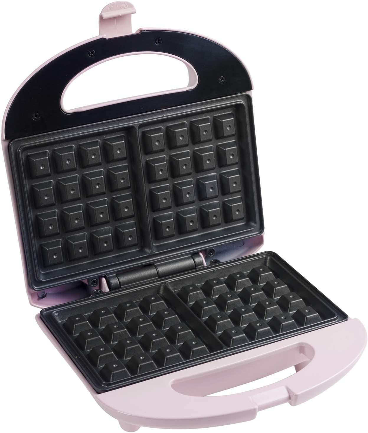 Bestron - Gaufrier rétro, 700W, antiadhésif, rose, gaufres Bruxelles