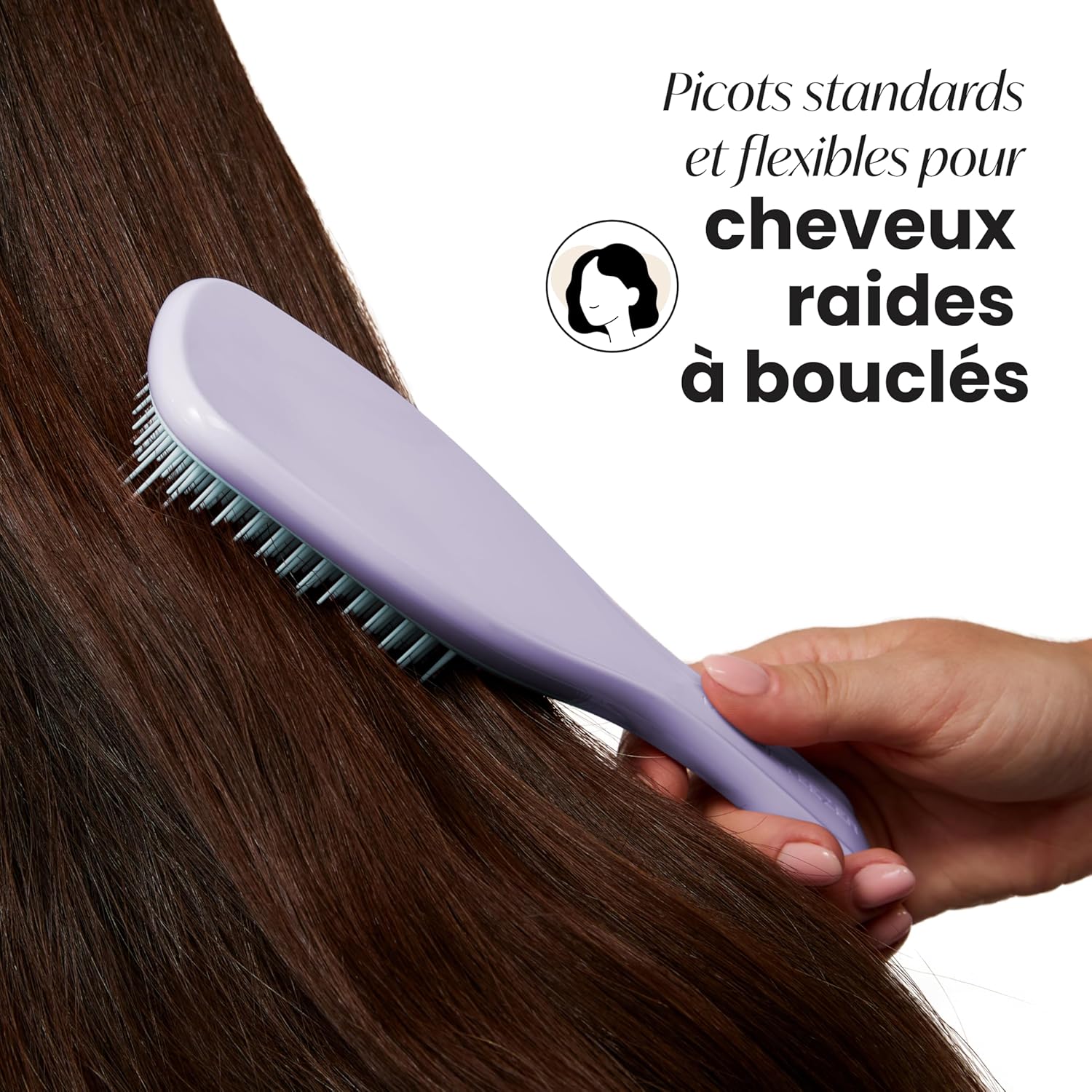 Tangle Teezer - Ultimate Detangler - Picots 2 niveaux, démêle secs/mouillés, réduit casse, tous cheveux, lilas bleu