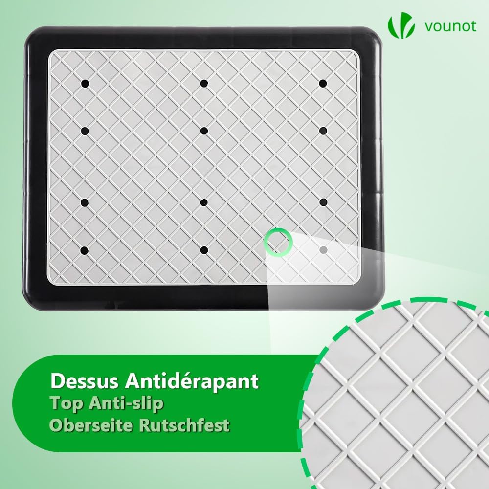 VOUNOT - Marchepied antidérapant grande surface - portatif, intérieur/extérieur - usage enfants et seniors