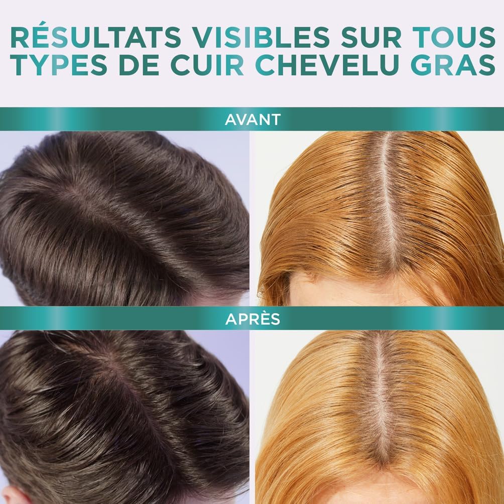 L'Oréal - Elseve Hyaluron Pure - 300 ml - Shampooing purifiant acide salicylique/hyaluronique, 72H cuir chevelu gras