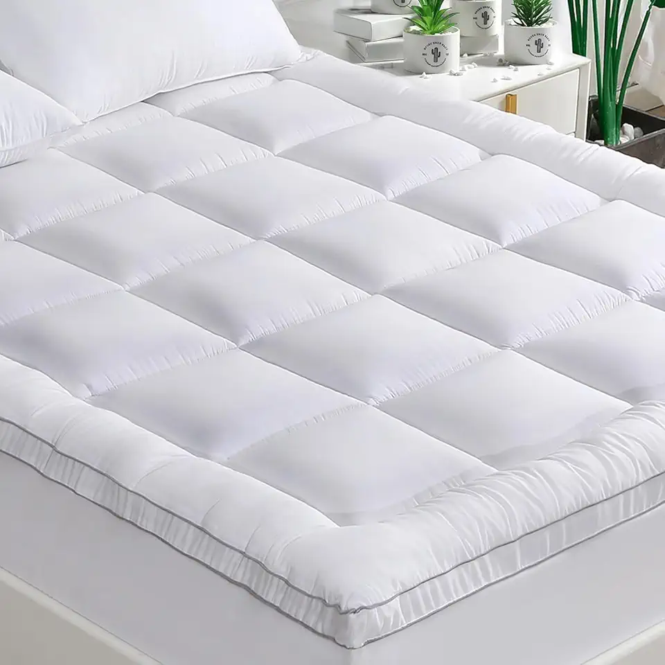 GRT - surmatelas série fibres bambou - 140x190 cm - 6 cm d'épaisseur, ultra-doux et respirant