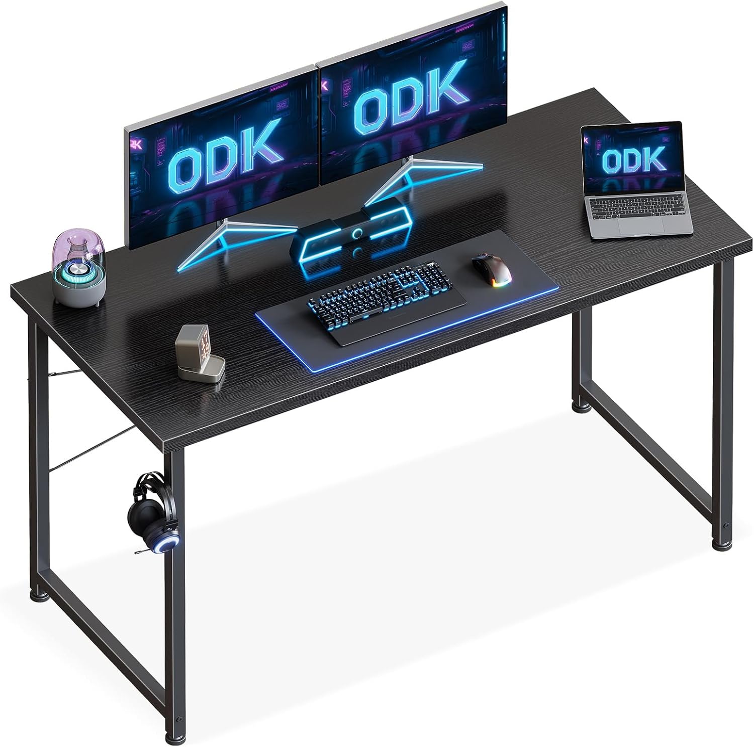 ODK - bureau informatique - 120x48cm - table d’étude, noire