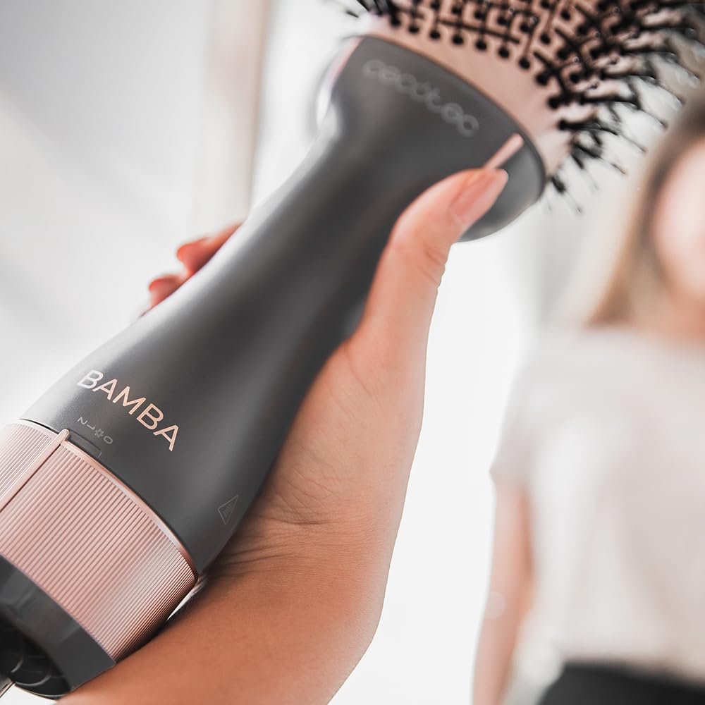 Cecotec - Bamba CeramicCare Single - 1200W - Brosse 2en1, 3 températures, air froid