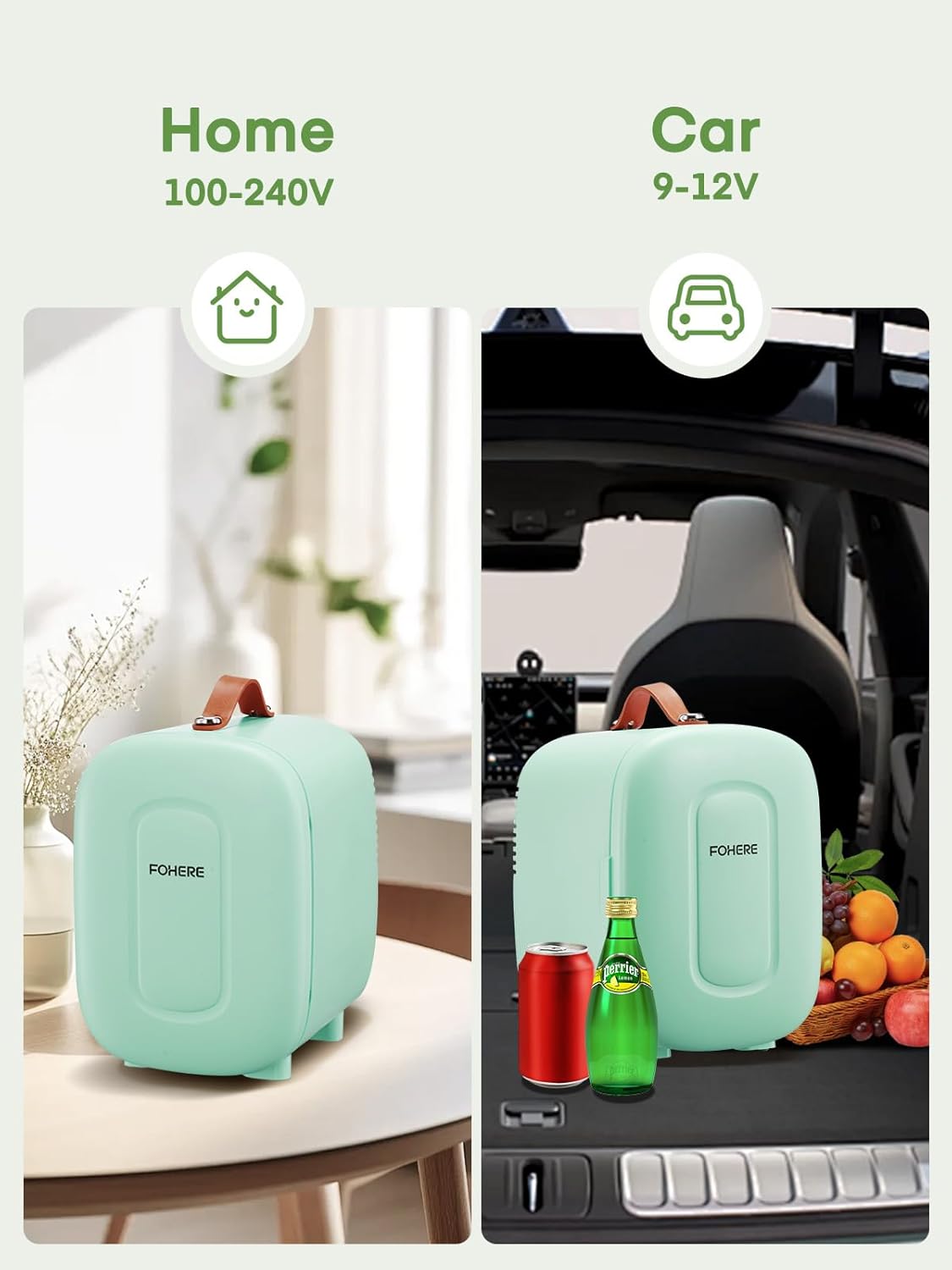 FOHERE - Mini frigo 5L - compact, silencieux, réversible