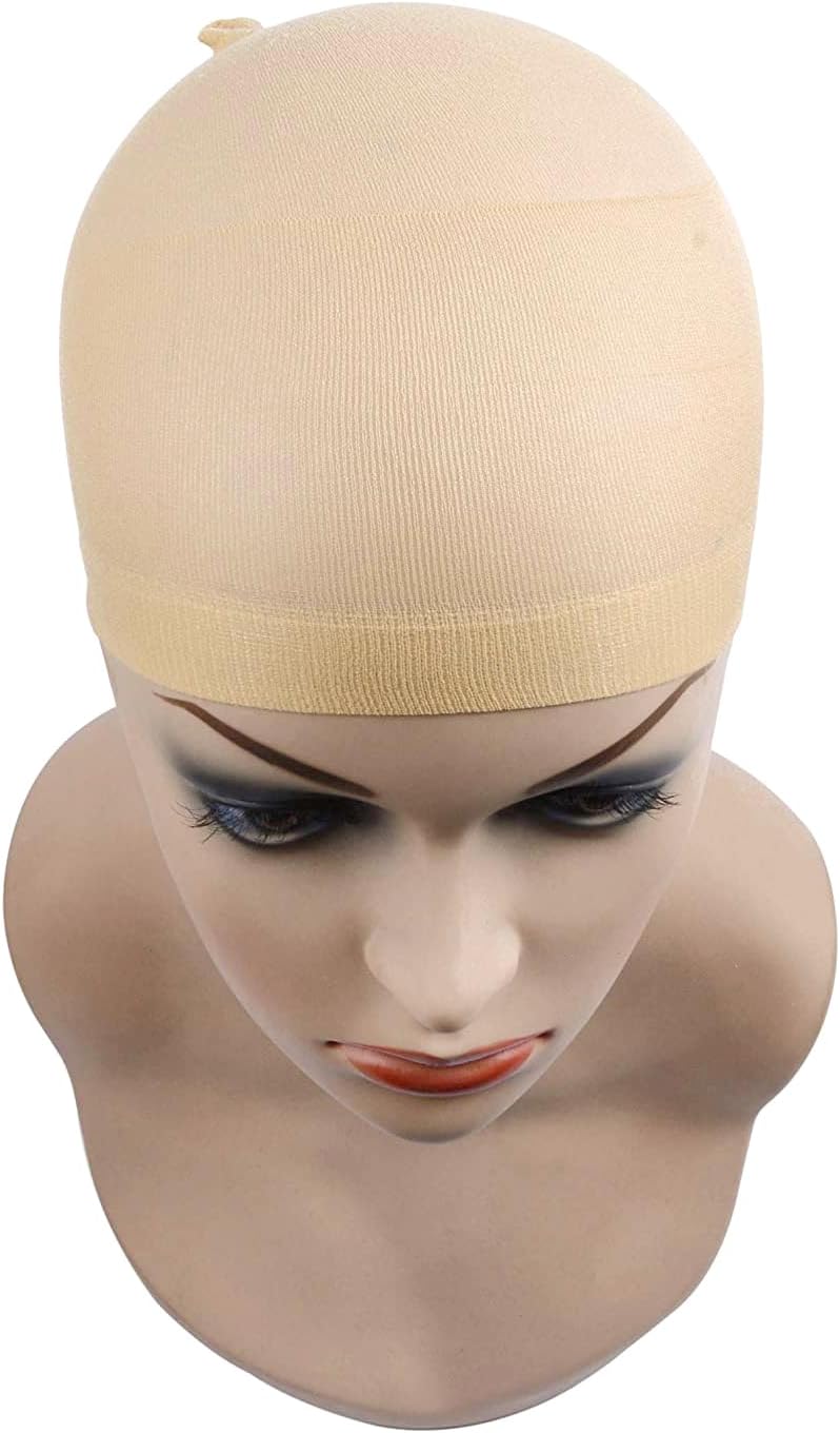 Bonnet de perruque - lot de 12 pièces - nylon beige - respirant, unisexe